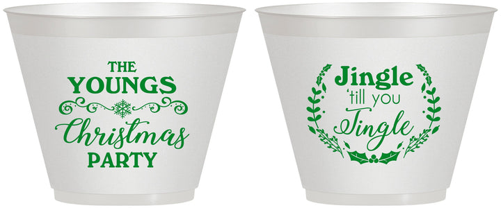 Custom Christmas 9 oz Wine Frosted Cups - Jingle Til You Jingle | 280063