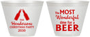 Custom Christmas 9 oz Wine Frosted Cups - Wonderful Time For A Beer | 280064