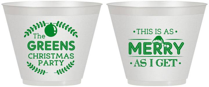 Custom Christmas 9 oz Wine Frosted Cups - Merry As I Get | 280065