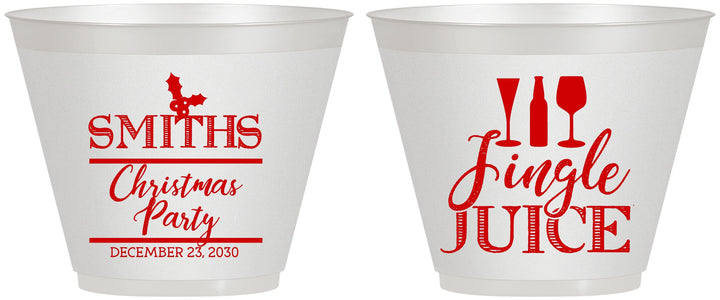 Custom Christmas 9 oz Wine Frosted Cups - Jingle Juice | 280066