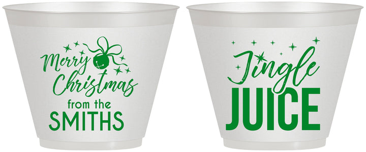 Custom Christmas 9 oz Wine Frosted Cups - Jingle Juice | 280067