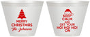 Custom Christmas 9 oz Wine Frosted Cups - Ho Ho Ho | 280076