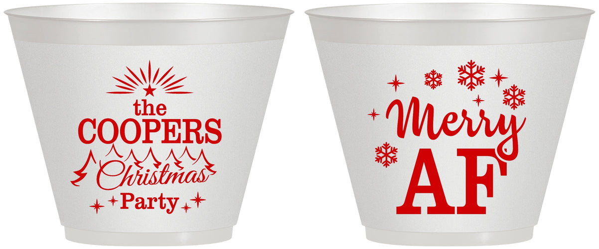 Custom Christmas 9 oz Wine Frosted Cups - Merry Af | 280078
