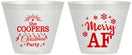 Custom Christmas 9 oz Wine Frosted Cups - Merry Af | 280078