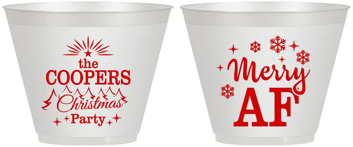 Custom Christmas 9 oz Wine Frosted Cups - Merry Af | 280078