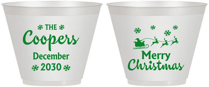 Custom Christmas 9 oz Wine Frosted Cups - Santa Claus | 280079