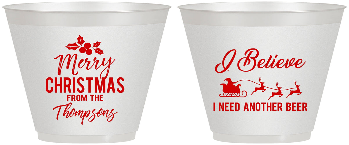 Custom Christmas 9 oz Wine Frosted Cups - Santa Claus | 280086