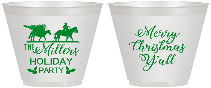 Custom Christmas 9 oz Wine Frosted Cups - Country | 280087
