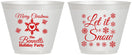 Custom Christmas 9 oz Wine Frosted Cups - Let Is Snow | 280088
