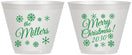 Custom Christmas 9 oz Wine Frosted Cups - Snowflakes | 280089
