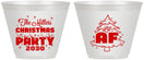 Custom Christmas 9 oz Wine Frosted Cups - Lit Af | 280090