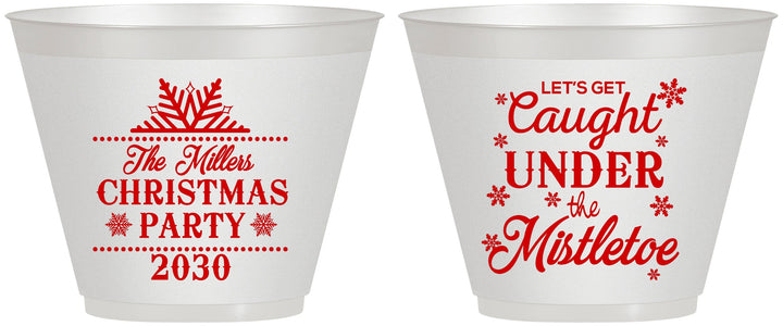 Custom Christmas 9 oz Wine Frosted Cups - Mistletoe | 280092