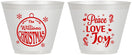 Custom Christmas 9 oz Wine Frosted Cups - Peace Joy Love | 280094