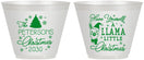 Custom Christmas 9 oz Wine Frosted Cups - Llama | 280095