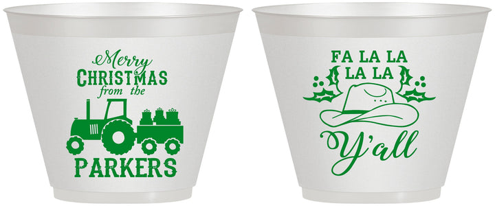 Custom Christmas 9 oz Wine Frosted Cups - Country | 280097