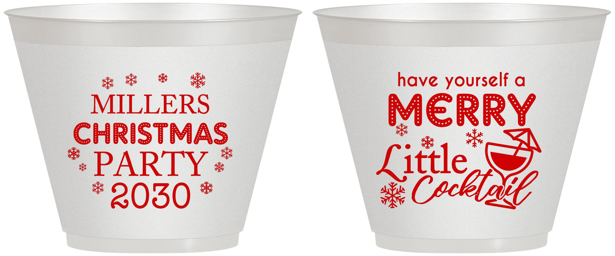 Custom Christmas 9 oz Wine Frosted Cups - Cocktail | 280098