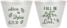 Custom Wedding 9 oz Wine Frosted Cups - Fall In Love | 283