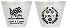 Custom Wedding 9 oz Wine Frosted Cups - Racing | 289