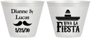 Custom Wedding 9 oz Wine Frosted Cups - Viva La Fiesta | 299