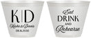 Custom Rehearsal Dinner 9 oz Wine Frosted Cups - Eat Drink Rehearse | 30000