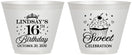 Custom 16th Birthday 9 oz Wine Frosted Cups - Cupcake | 300000