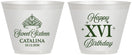 Custom 16th Birthday 9 oz Wine Frosted Cups - Tiara | 300002