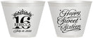 Custom 16th Birthday 9 oz Wine Frosted Cups - Tiara | 300008