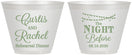 Custom Rehearsal Dinner 9 oz Wine Frosted Cups - The Night Before | 30006