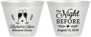 Custom Rehearsal Dinner 9 oz Wine Frosted Cups - The Night Before | 30008