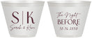 Custom Rehearsal Dinner 9 oz Wine Frosted Cups - The Night Before | 30009