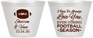 Custom Wedding 9 oz Wine Frosted Cups - Football | 302