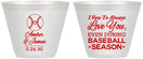 Custom Wedding 9 oz Wine Frosted Cups - Baseball | 303