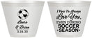 Custom Wedding 9 oz Wine Frosted Cups - Soccer | 307