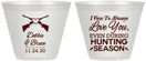 Custom Wedding 9 oz Wine Frosted Cups - Hunting | 308