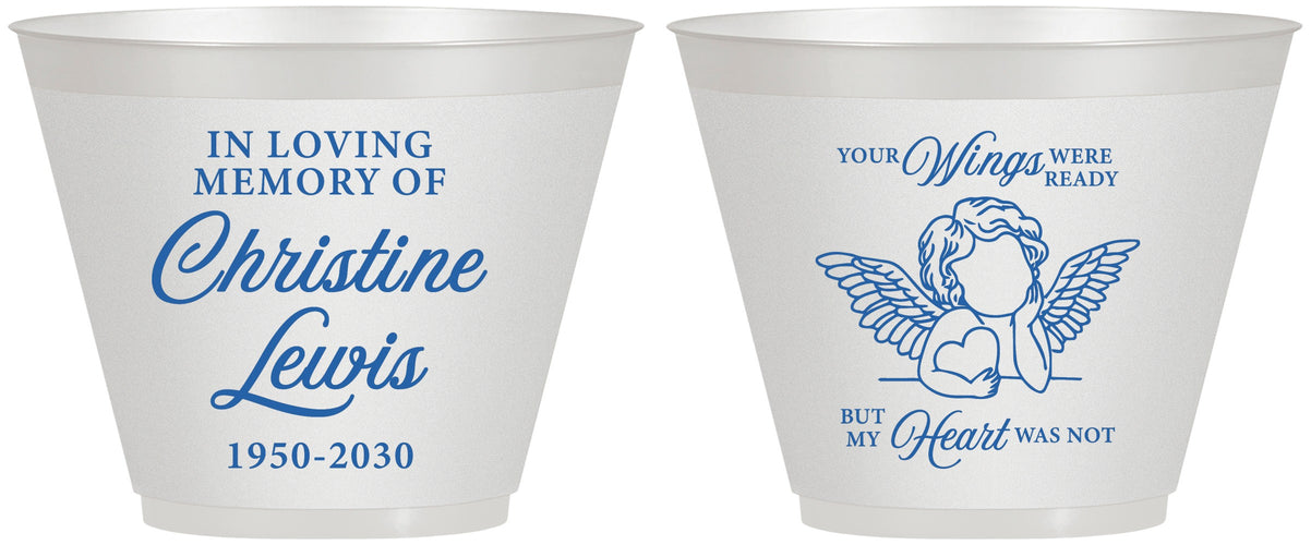 Custom Memorial 9 oz Wine Frosted Cups - In Loving Memory | 310000