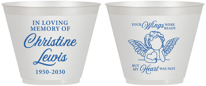 Custom Memorial 9 oz Wine Frosted Cups - In Loving Memory | 310000