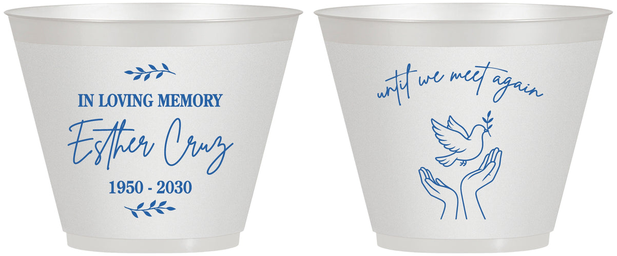 Custom Memorial 9 oz Wine Frosted Cups - In Loving Memory | 310004