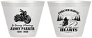 Custom Memorial 9 oz Wine Frosted Cups - Riding In Our Hearts | 310014