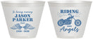 Custom Memorial 9 oz Wine Frosted Cups - Riding With Angels | 310018