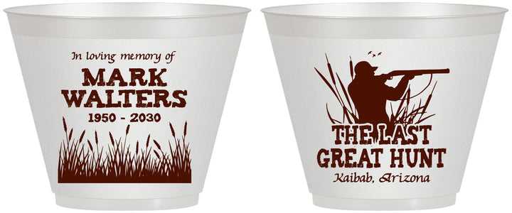 Custom Memorial 9 oz Wine Frosted Cups - The Last Great Hunt | 310020