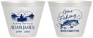 Custom Memorial 9 oz Wine Frosted Cups - Gone Fishing | 310024