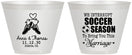 Custom Wedding 9 oz Wine Frosted Cups - We Interrupt Soccer | 311