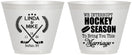 Custom Wedding 9 oz Wine Frosted Cups - We Interrupt Hockey | 312