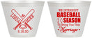 Custom Wedding 9 oz Wine Frosted Cups - We Interrupt Baseball | 313