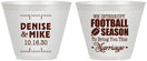Custom Wedding 9 oz Wine Frosted Cups - We Interrupt Football | 314