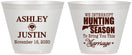Custom Wedding 9 oz Wine Frosted Cups - We Interrupt Hunting | 316