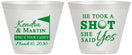 Custom Wedding 9 oz Wine Frosted Cups - Took A Shot Golf | 320