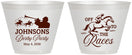 Custom Derby Day 9 oz Wine Frosted Cups - Off To The Races | 320002