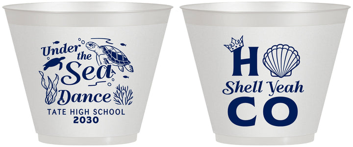 Custom Homecoming 9 oz Wine Frosted Cups - Hoco Under The Sea | 330003