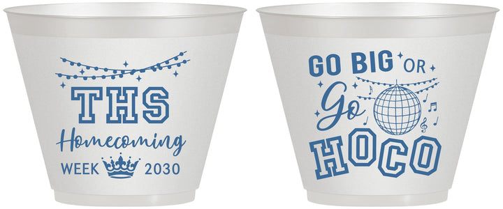 Custom Homecoming 9 oz Wine Frosted Cups - Big Or Go Hoco | 330004